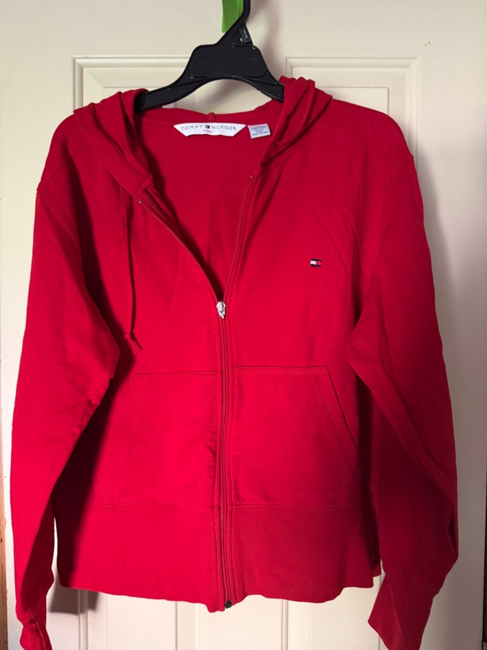 Tommy Hilfiger Bright Red Full-Zip Hoodie